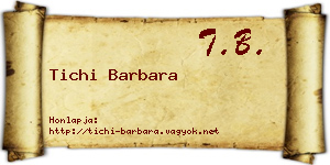 Tichi Barbara névjegykártya