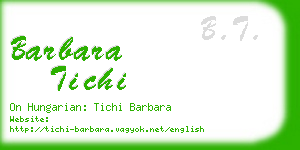 barbara tichi business card